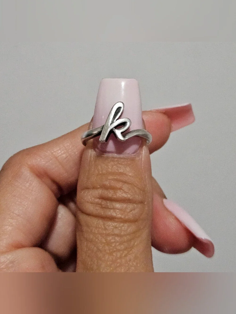 James Avery Silver 'K' Initial Ring Size 6.5- Sterling Silver